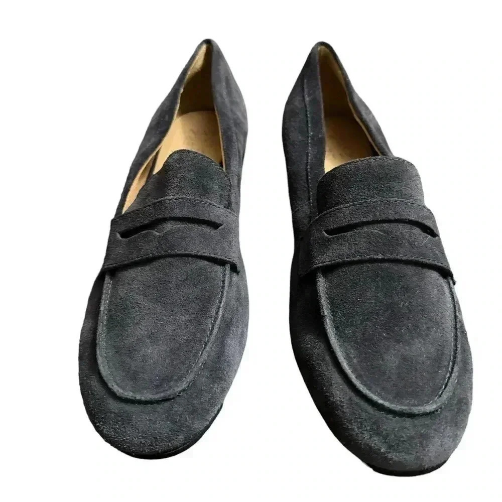 Naturalizer Juliette Navy Blue Suede Leather Loafer Size 10 1/2 - Picture 2 of 5